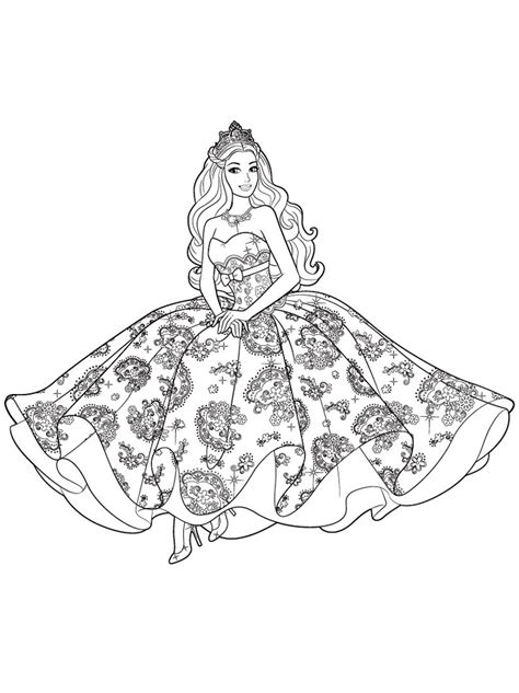 barbie   beautiful gown coloring pages