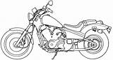 Motorcycle Line Drawing Shadow Coloring Pages Honda Moto Bonnie Motorcycles Paintingvalley Sketch Collection Popular Colouring Template St1300 Vt600 sketch template