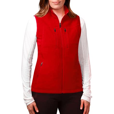 womens fireside fleece vest flame red  scottevest touch  modern