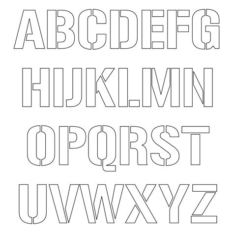 printable alphabet stencils templates