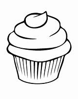 Coloring Cupcake Pages sketch template