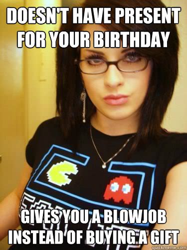 Doesnt Have Present For Your Birthday Gives You A Blowjob Instead Of