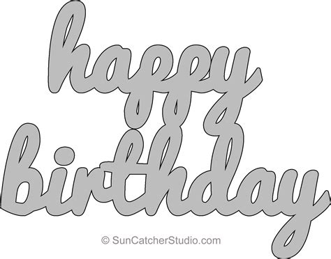 happy birthday stencil printable printable word searches