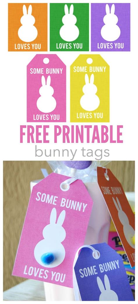 bunny loves  tags  printable easter bunny