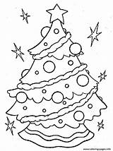 Coloring Tree Christmas Xmas Kids Pages Printable sketch template