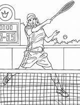Tennis Garros Tennisracket Kleurplaat sketch template
