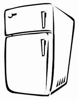 Fridge Refrigerator Sketch Coloring Name Template Fridges sketch template