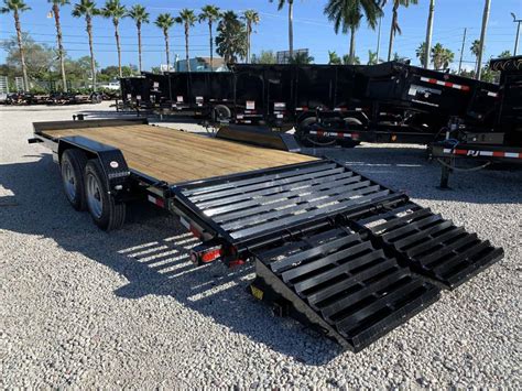 big tex  equipment trailer  gvwr  ton mega ramps  american trailer