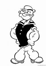 Popeye Coloring4free sketch template