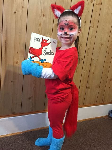 character day  school fox  socks diy costume great costume