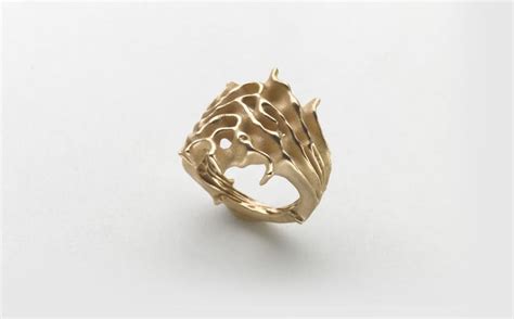 francis bitonti gold plated 3d printed mutatio jewelry collection