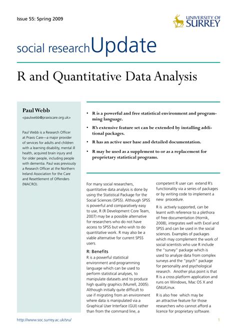 Pdf Quantitative Data Analysis