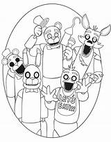 Coloring Pages Nights Sister Five Location Freddy Fnaf sketch template