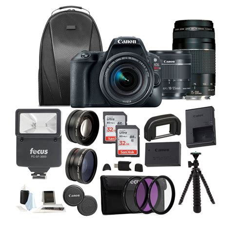 canon eos rebel sl dslr camera   mm  mm lenses bundle