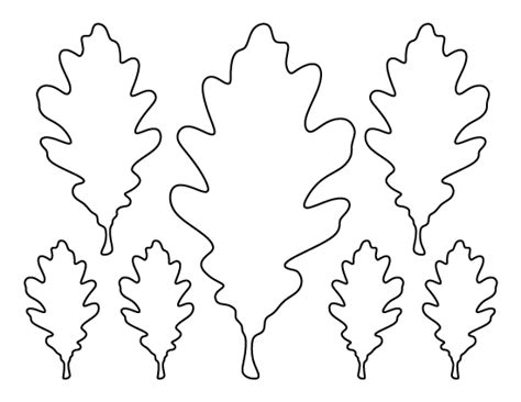 printable oak leaf template