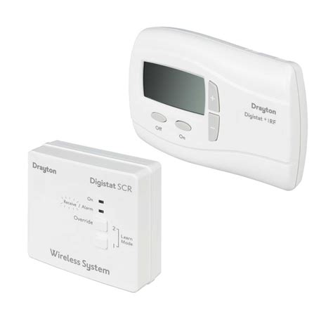 drayton digistatrf wireless programmable room thermostat  receiver rfn cef