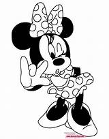 Minnie Mouse Coloring Pages Disney Printable Line Drawing Winking Drawings Book Getdrawings Funstuff Disneyclips sketch template