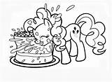 Pie Coloring Pinkie Pony Pages Little Birthday Kids Happy Girls Pinky Printable Getcolorings Color Pay Pumpkin Print Play sketch template