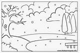 Snowy Outline sketch template
