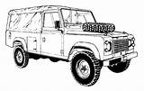 Rover Defender Landrover Template sketch template