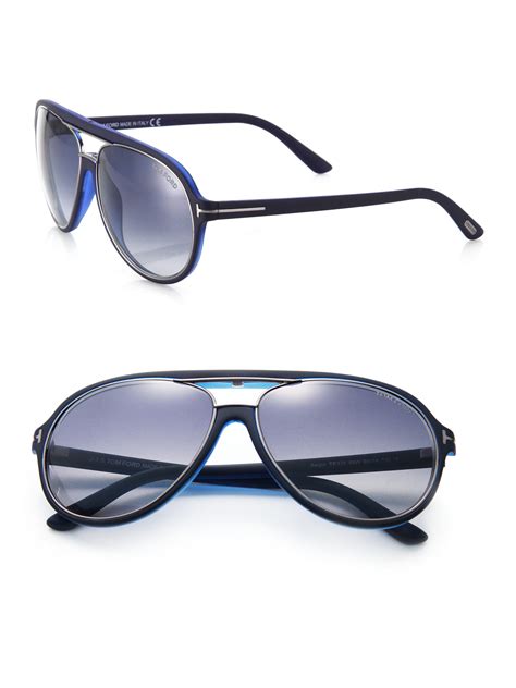 Lyst Tom Ford Sergio 60mm Aviator Sunglasses In Blue For Men