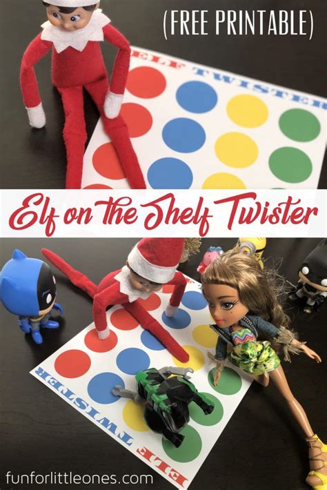 elf   shelf twister game  printable fun