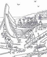 Viking Nephi Shipbuilding Seafarers Sheets Vikings Vikinger Norse Brodova Erikson Leif Shipbuilders Njord Ships Clipground Built Longboat sketch template