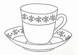 Cup Coloring Tea Pages Coffee Mug Teacup Printable Saucer Drawing Line Desenho Xicaras Template Iced Para Colouring Cups Print Desenhos sketch template