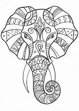 Coloring Pages Elephant Grown Ups Adult Google Printable Mandala Book Animal Sheets Mosaic Colouring Kids Geometric Dessin Animales Books Pesquisa sketch template