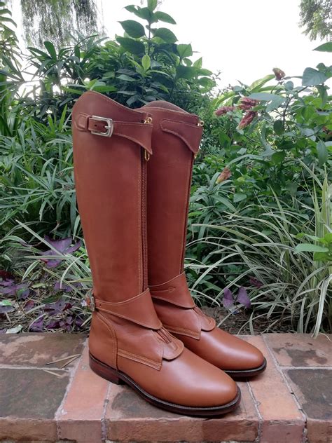 tan handmade tall leather riding boots men boots  horse riding polo