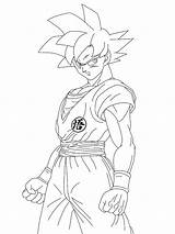 Goku God Super Saiyan Coloring Pages Template sketch template