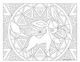 Coloring Glaceon Windingpathsart Mandalas Fo Pikachu Dibujos Pokémon sketch template
