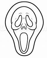 Scream Drawing Easy Drawings Mask Ghost Outline Halloween Draw Step Freddy Krueger Dibujo Horror Jason Myers Michael Clipartmag Sketches Voorhees sketch template