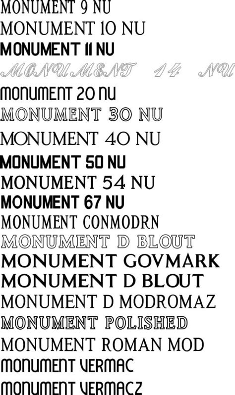 monument fonts package