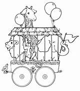 Circus Coloring Pages Train Animals Printable Carnival Book Tent Vintage Theme Lion Food Illustrations Giraffe Trains Clipart Print Themed Preschool sketch template