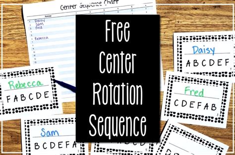 center rotation sequence template  teachers