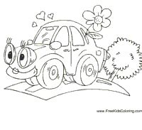 girly car coloring pages surfnetkids
