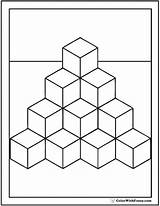 Coloring Cubes Cube Pages Shape Blocks Template Many Printable Square Colorwithfuzzy sketch template