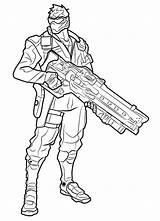 Soldier Reinhardt Colorironline Reaper sketch template