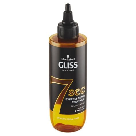 gliss  sec express repair treatment oil nutritive  ml tesco groceries