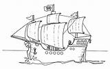 Barcos Guerra Pirati Barco Pirata Partes Piratas Galeone sketch template