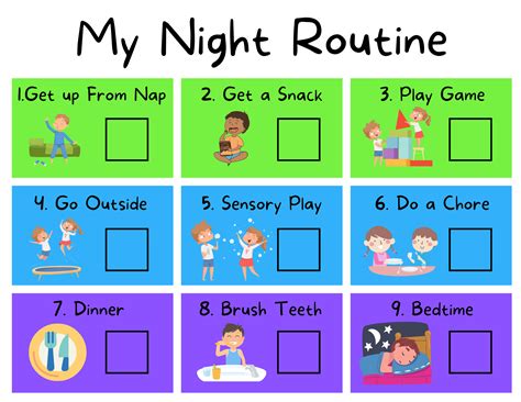 toddler routine clipart