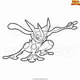 Pokemon Quajutsu Greninja Supercolored Ausmalbilder Krookodile Dibujo sketch template