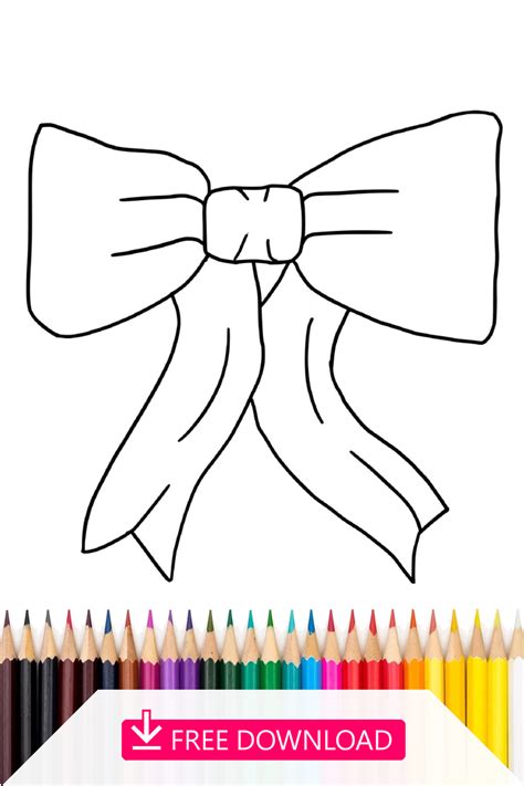 ribbon coloring page    color   bow