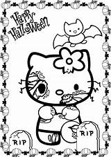 Coloring Kitty Hello Pages Halloween Scary Cat Printable Rip Beach Print Color Getcolorings Book Cats Summer Holidays Choose Board Happy sketch template