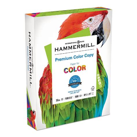 hammermill premium color copy paper  lb    sheets  ream
