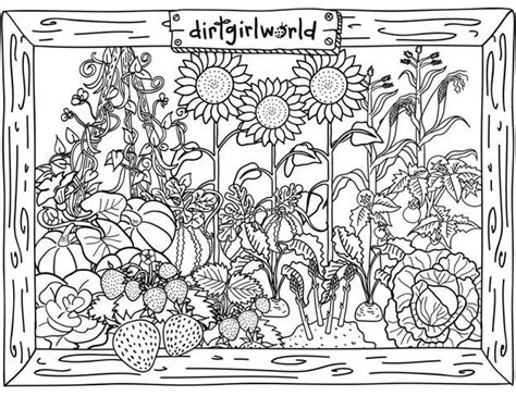 vegetable garden coloring page color pages pinterest gardens