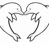 Dolphin Coloring Pages Baby Cute Dolphins Realistic Printable Colouring Print Color Getdrawings Template Getcolorings Colouri Colorings sketch template
