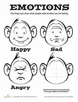 Emotions Coloring Worksheets Worksheet Counseling Pages Kindergarten Feelings Kids Cbt Different Sheets Emotion Happy Faces Color Therapy Face Preschool Printables sketch template