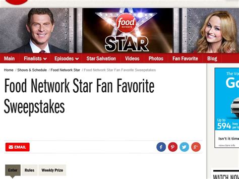 Food Network Star Fan Favorite Sweepstakes